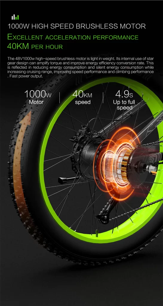 Lankeleisi XT750 Plus 1000W 26" Fat Bike