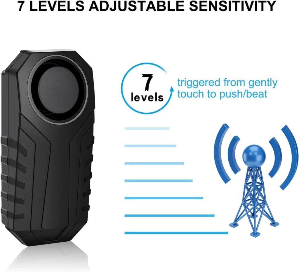 Anti Theft Bike Alarm Wireless Vibrating with Remote Control 8 Anti Theft Burglar Bike Alarm with Remote