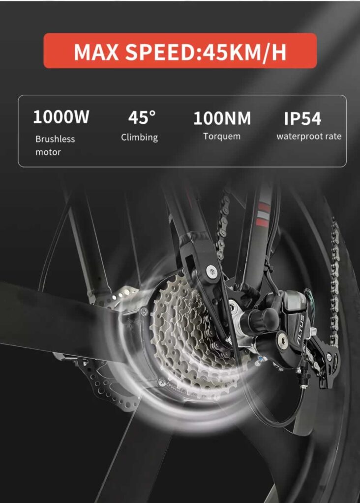 DaylyRide-Leopard Pro-1000W-48V-15Ah Max speed 45kmh