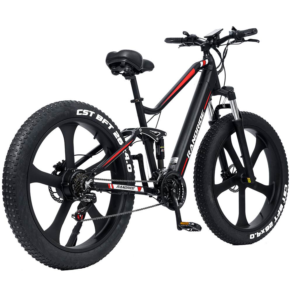 RANDRIDE YX90M Electric Bike 26 Inches Full Suspension Frame