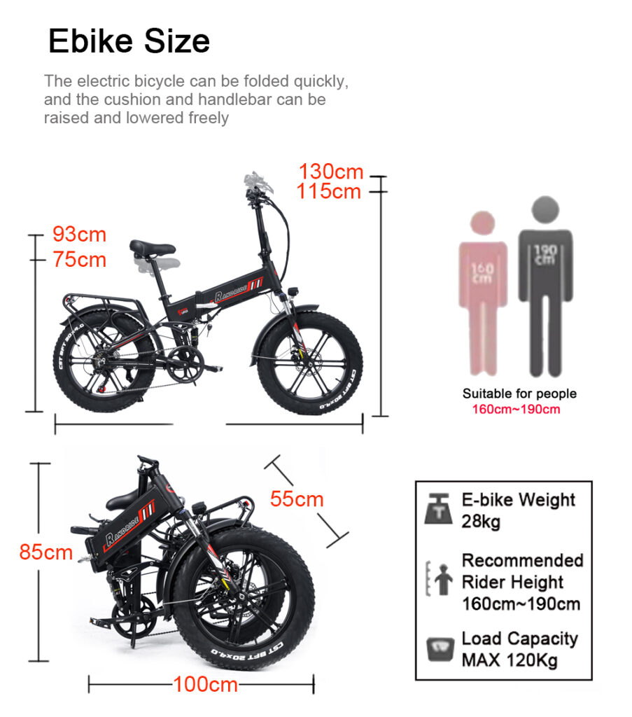RANDRIDE YX20 size ebike