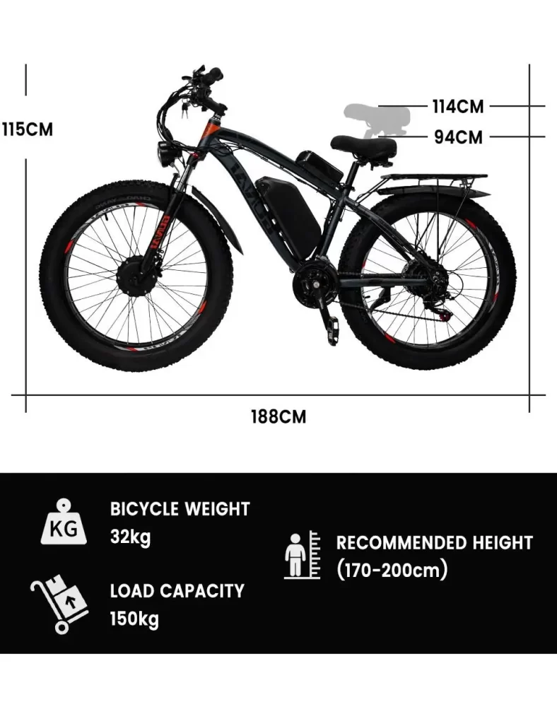 Gunai GN88 2000W dual motor electric bike