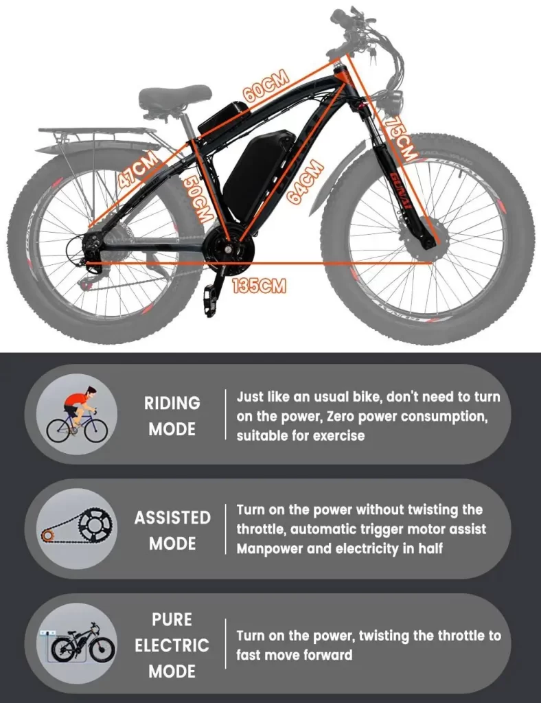 Gunai GN88 2000W dual motor electric bike
