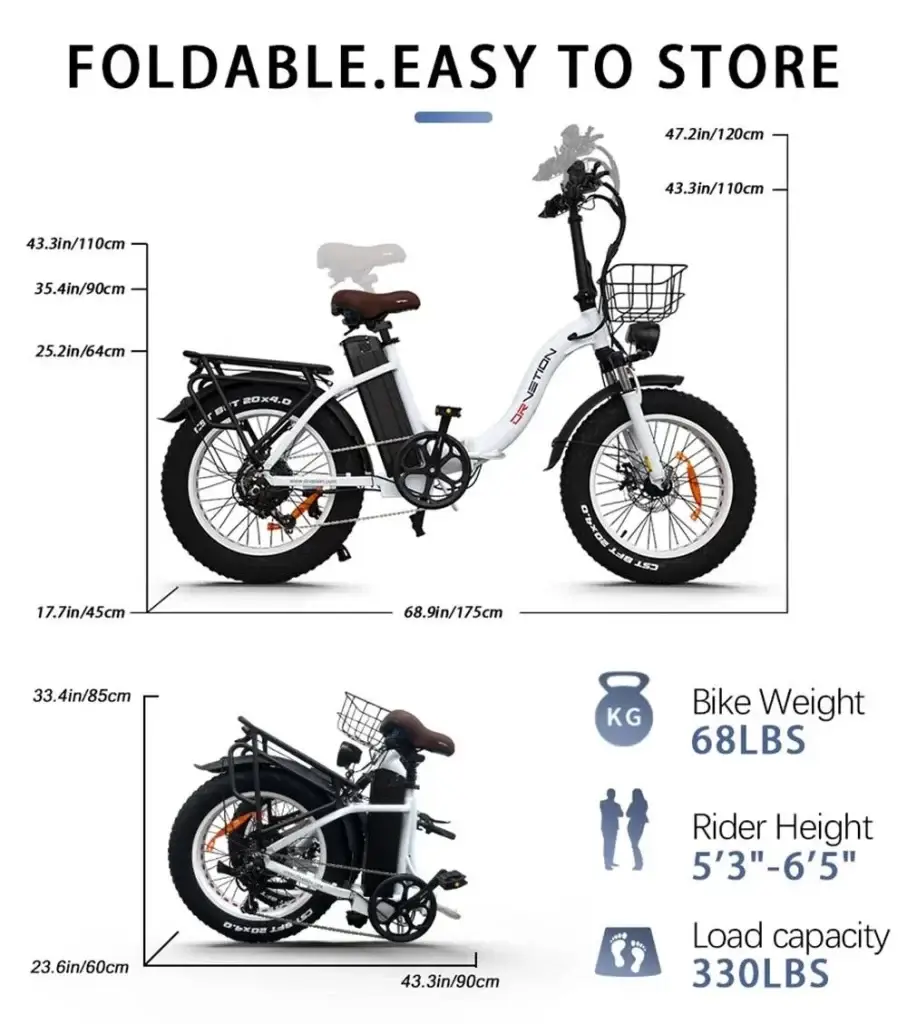 DRVETION CT20 Folding Electric Bike 750w