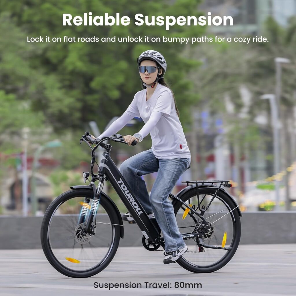 Touroll J1 Trekking Electric Bike, 250W Motor 15.6Ah Battery
