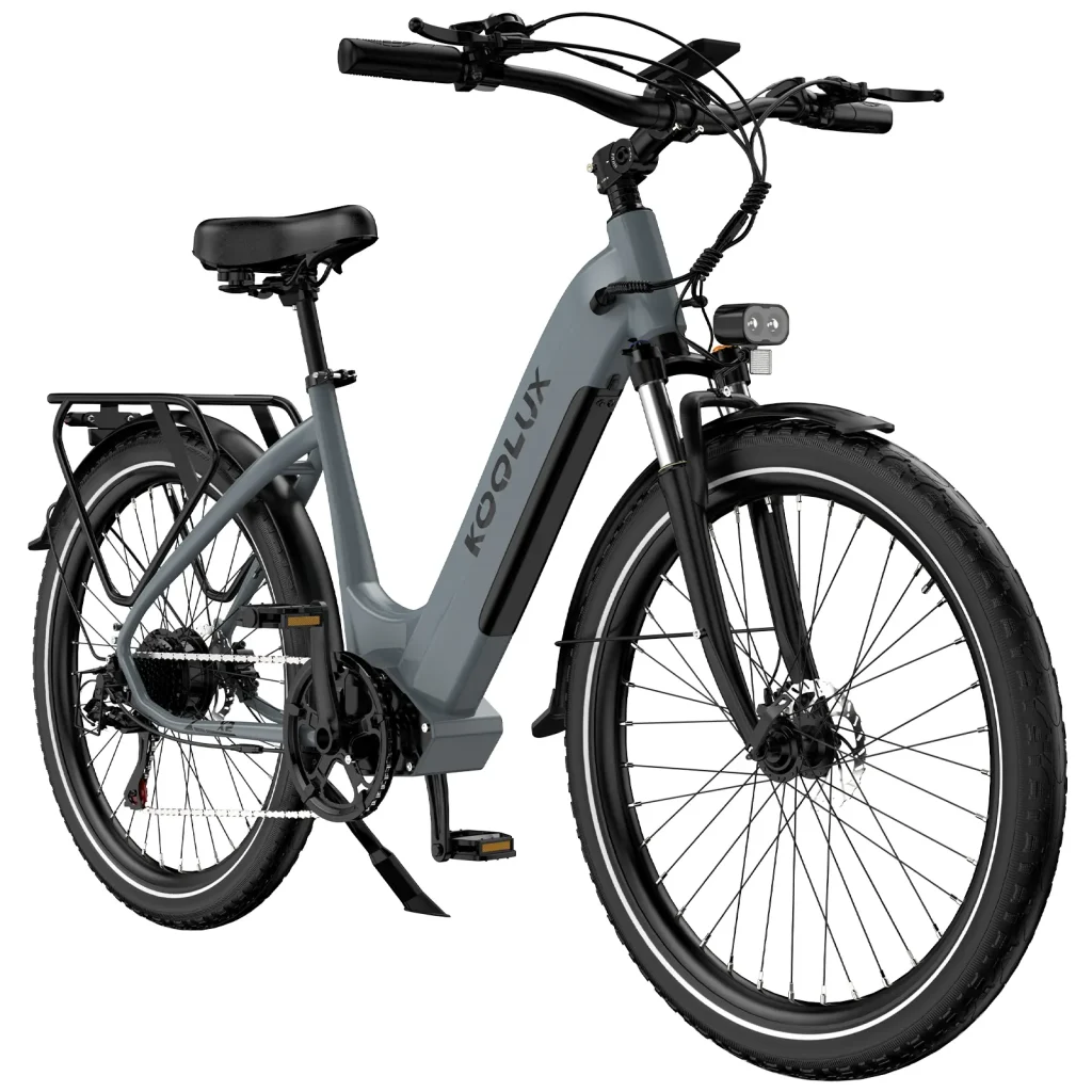 KOOLUX X2 Step-Through 26" Commuter Electric Bike 250W 48V Motor 13.5Ah Battery 1 KOOLUX X2 Electric Bike 250W commuters city